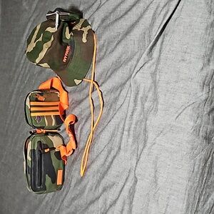 Ivy Park sling bag and bucket hat camo